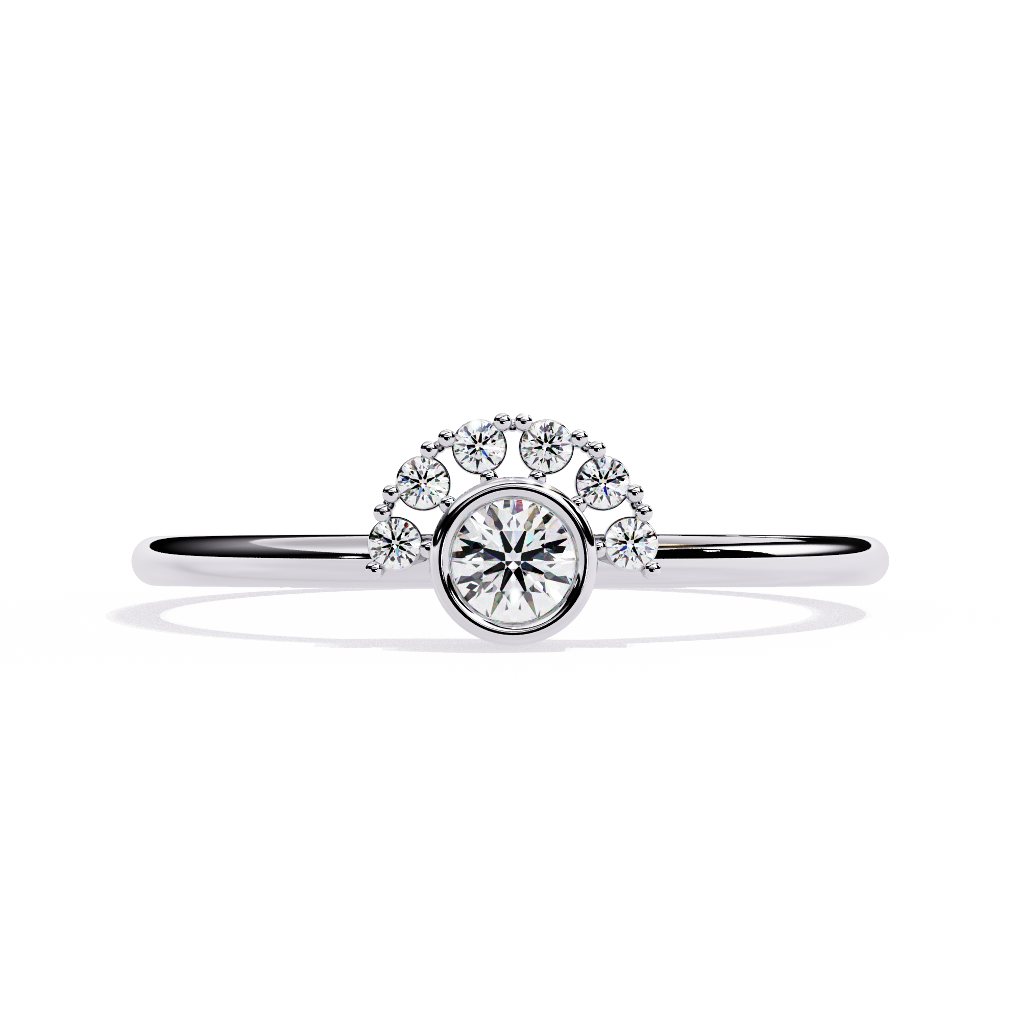 Bezel & Cluster Lab Grown Diamond Ring