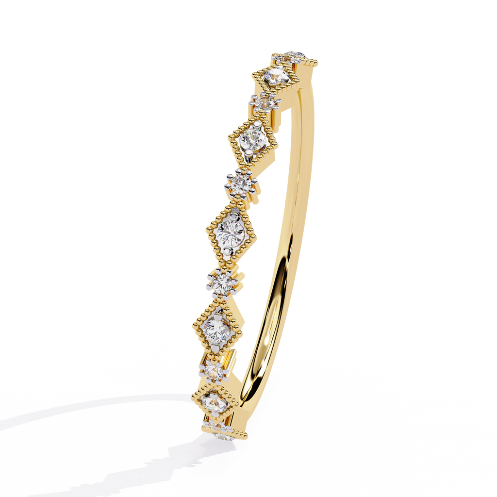 Geometric Lab Grown Diamond Ring