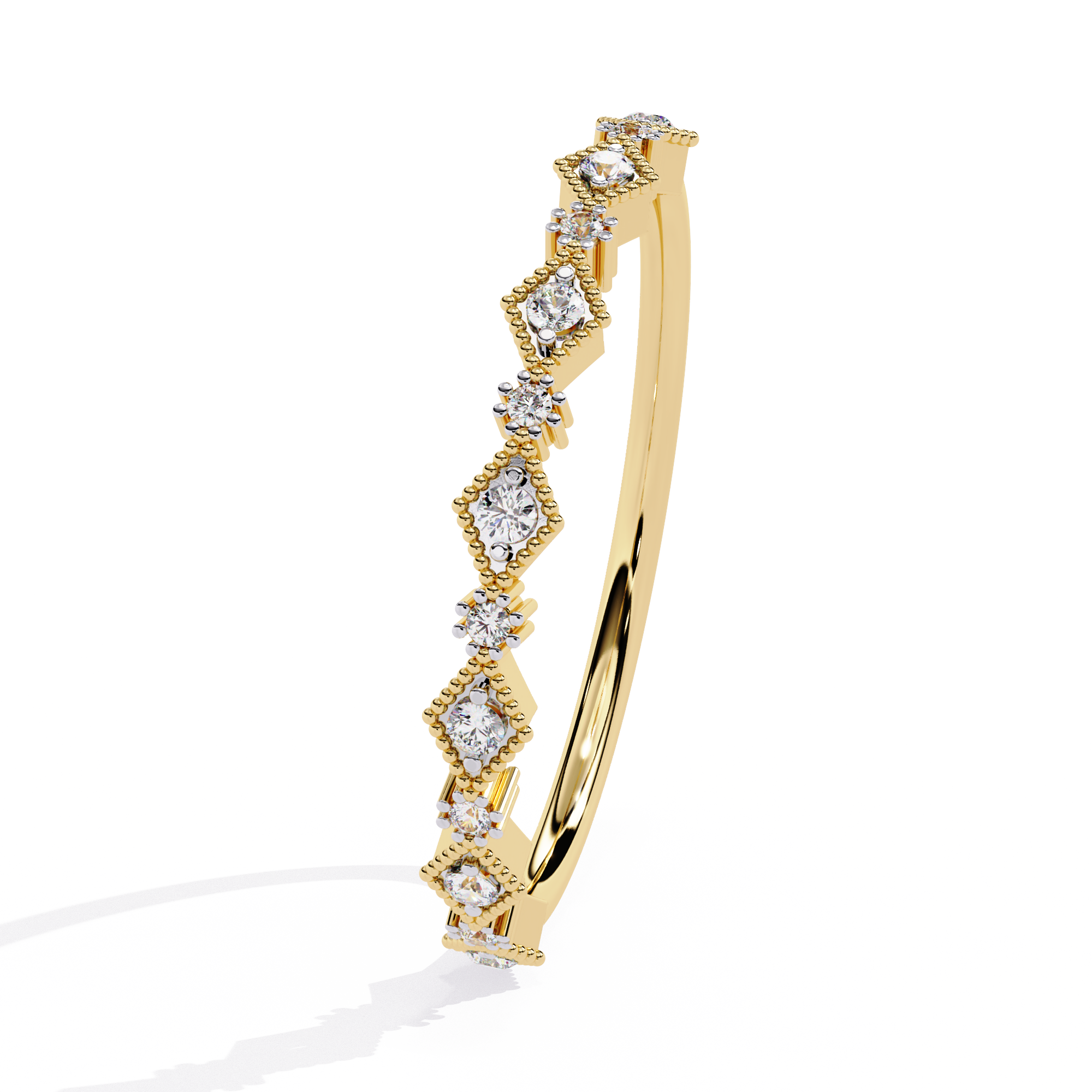 Geometric Lab Grown Diamond Ring