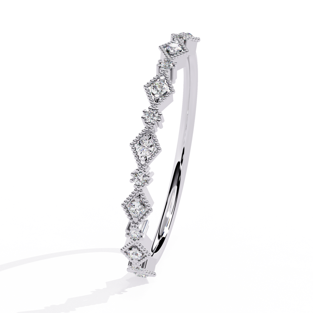 Geometric Lab Grown Diamond Ring
