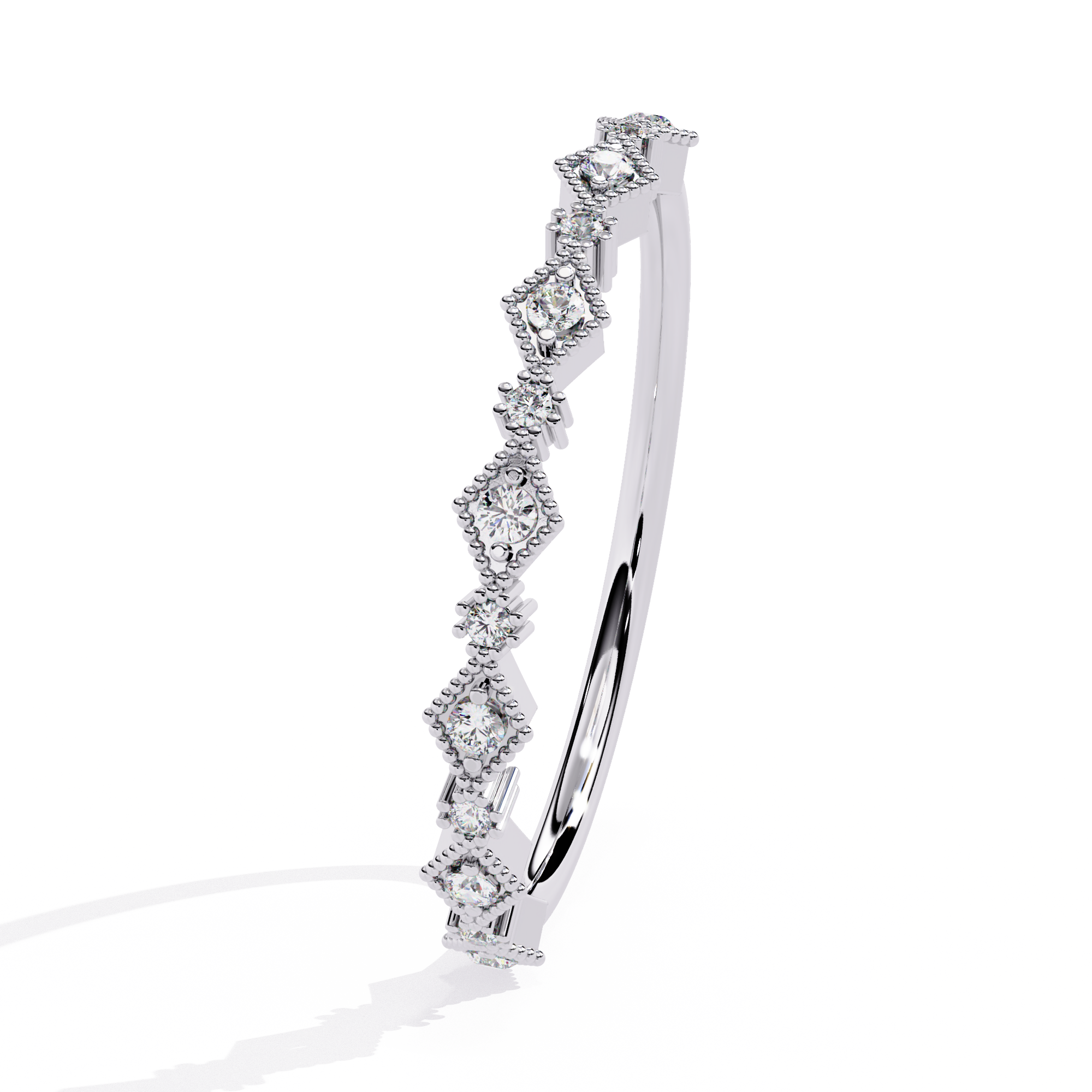 Geometric Lab Grown Diamond Ring