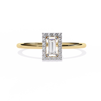 Baguette Halo Lab Grown Diamond Ring