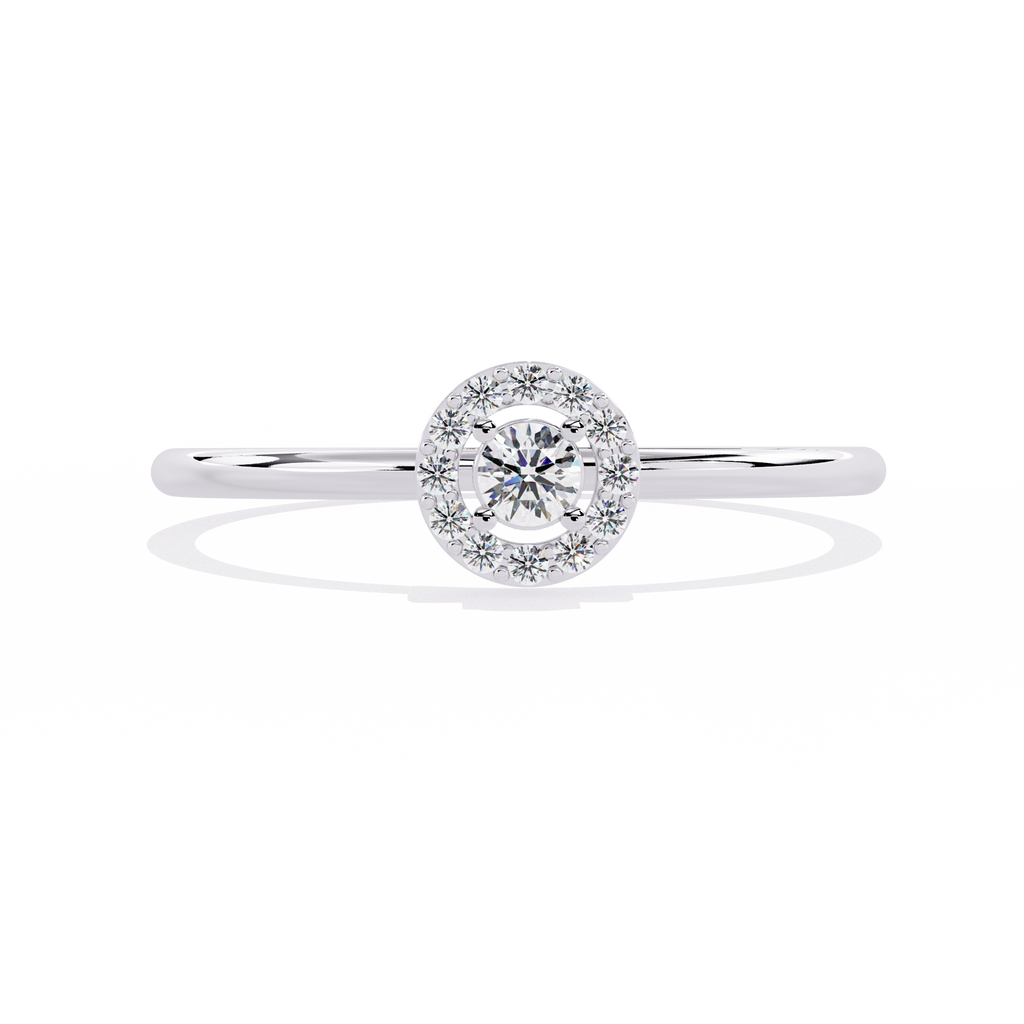 Minimalist Lab Grown Diamond Halo Ring