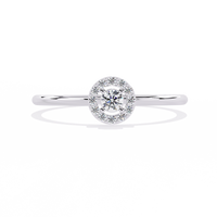 Minimalist Lab Grown Diamond Halo Ring