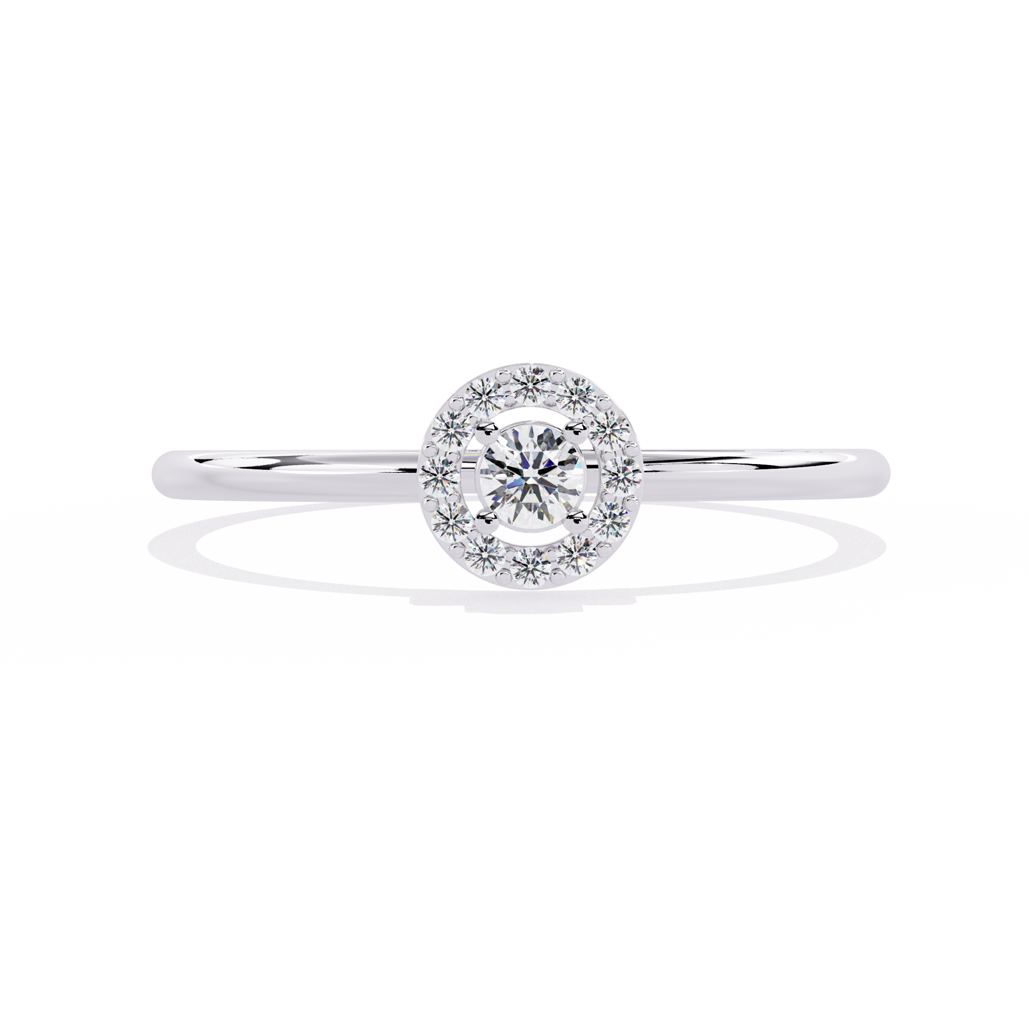 Minimalist Lab Grown Diamond Halo Ring