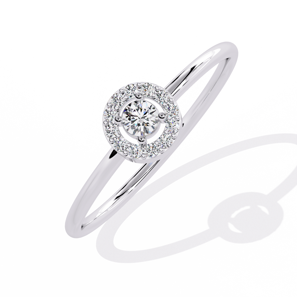 Minimalist Lab Grown Diamond Halo Ring