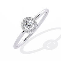 Minimalist Lab Grown Diamond Halo Ring