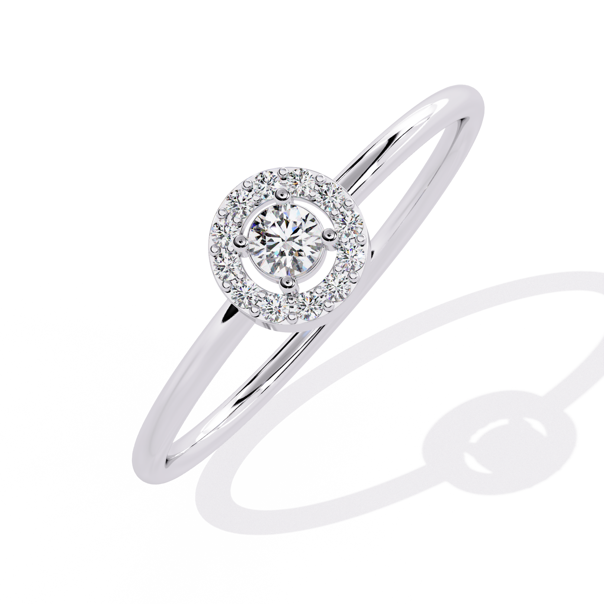 Minimalist Lab Grown Diamond Halo Ring