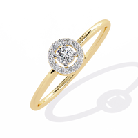 Minimalist Lab Grown Diamond Halo Ring