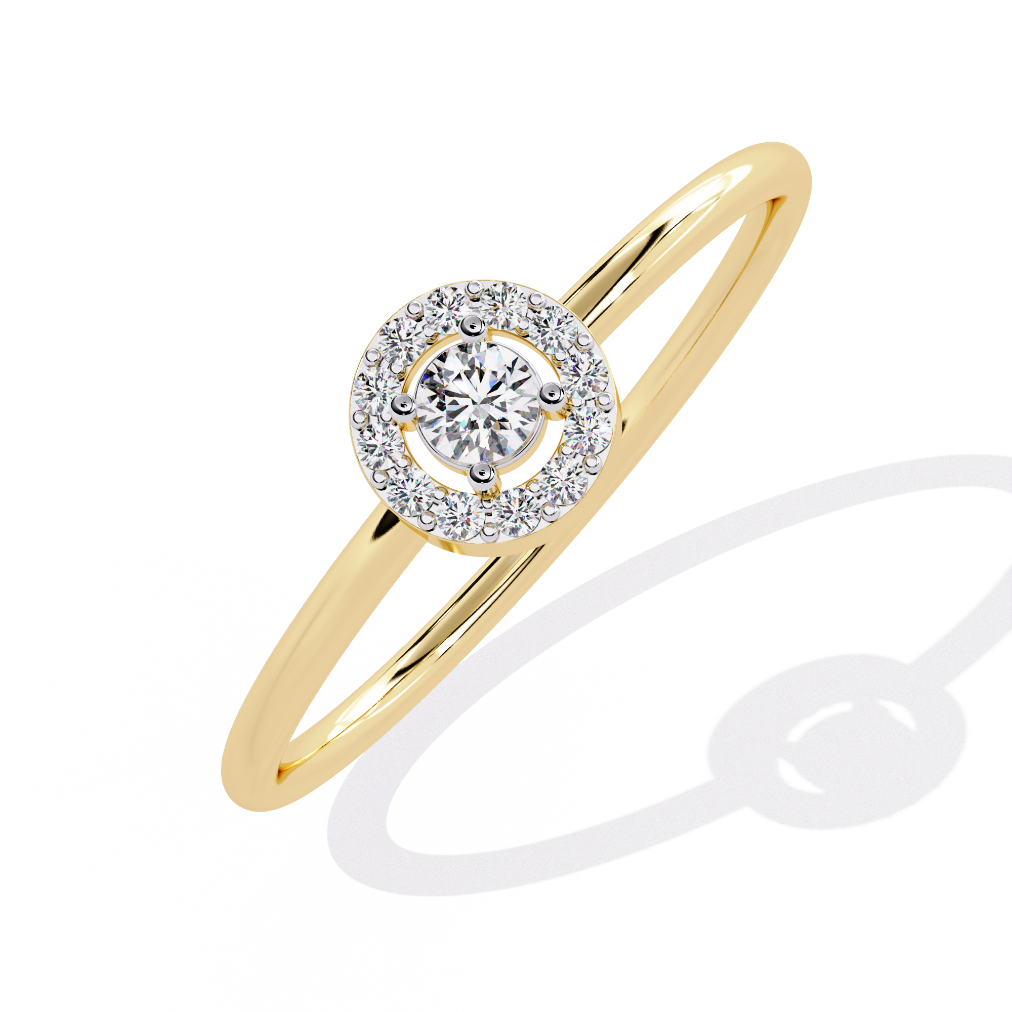 Minimalist Lab Grown Diamond Halo Ring