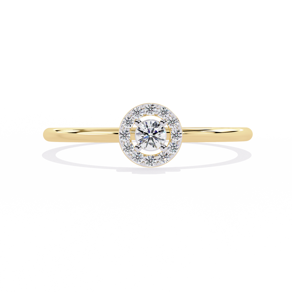 Minimalist Lab Grown Diamond Halo Ring