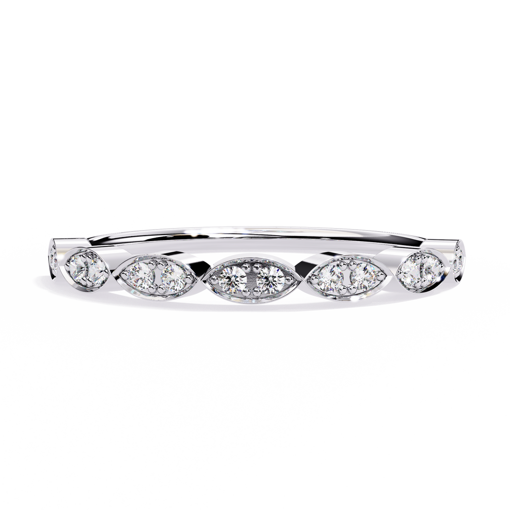 Marquise Motif Lab Diamond Band Ring