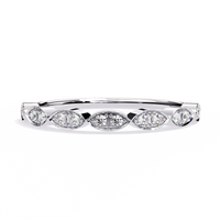 Marquise Motif Lab Diamond Band Ring