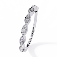 Marquise Motif Lab Diamond Band Ring