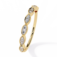 Marquise Motif Lab Diamond Band Ring