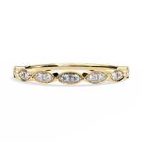 Marquise Motif Lab Diamond Band Ring