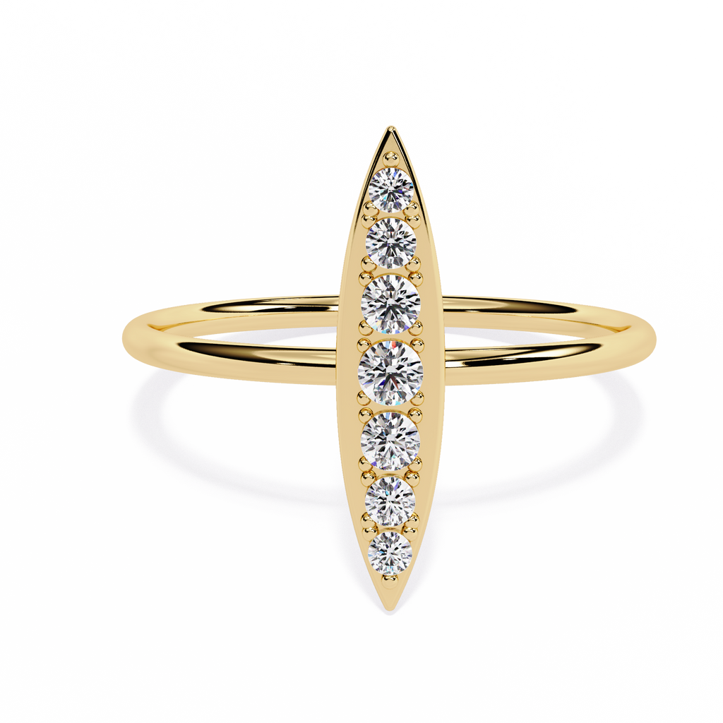 Elongated Lab Grown Diamond Ring