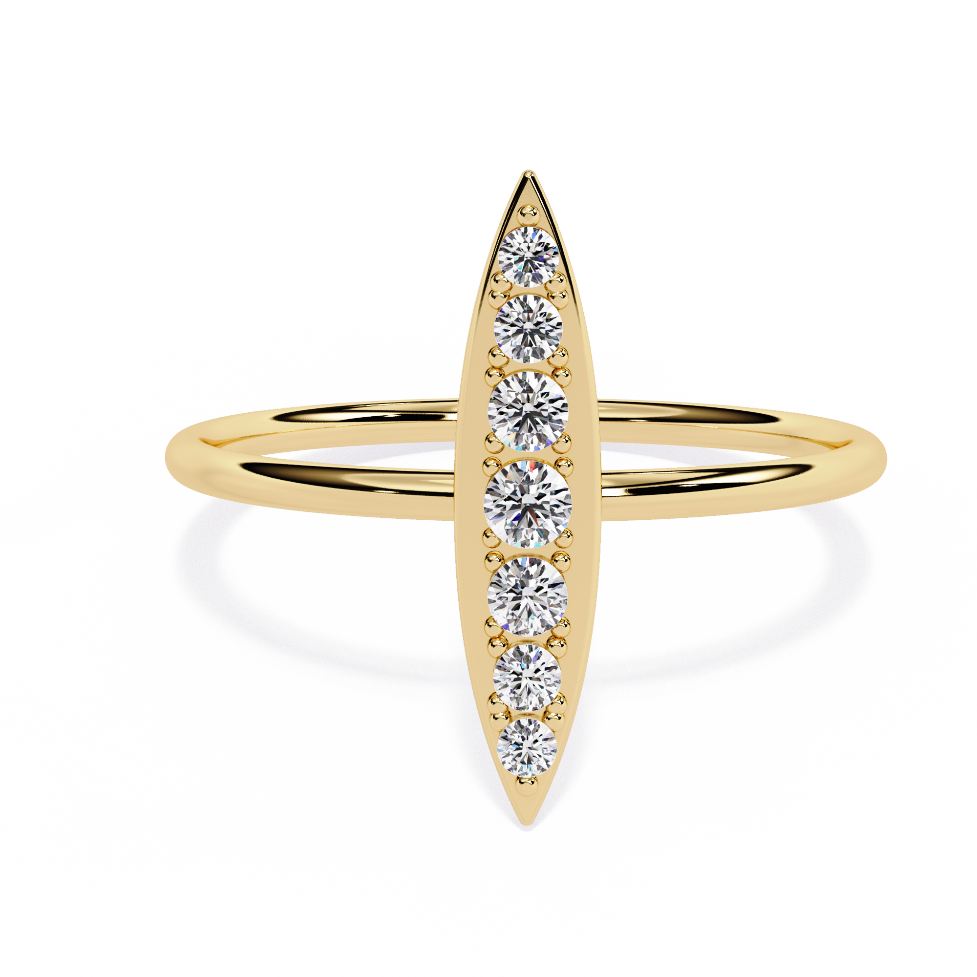 Elongated Lab Grown Diamond Ring