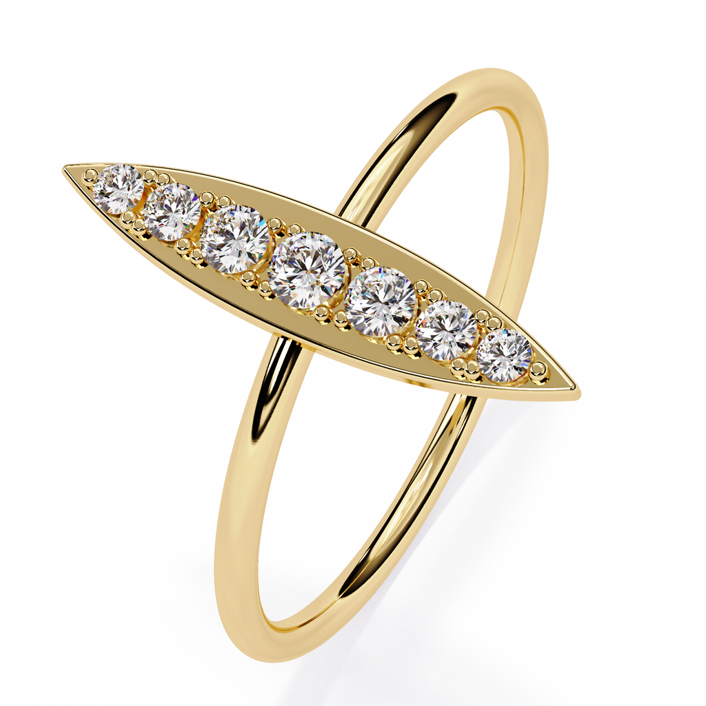 Elongated Lab Grown Diamond Ring
