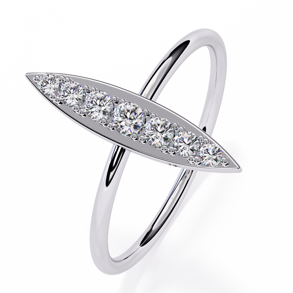 Elongated Lab Grown Diamond Ring