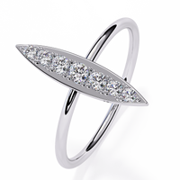 Elongated Lab Grown Diamond Ring