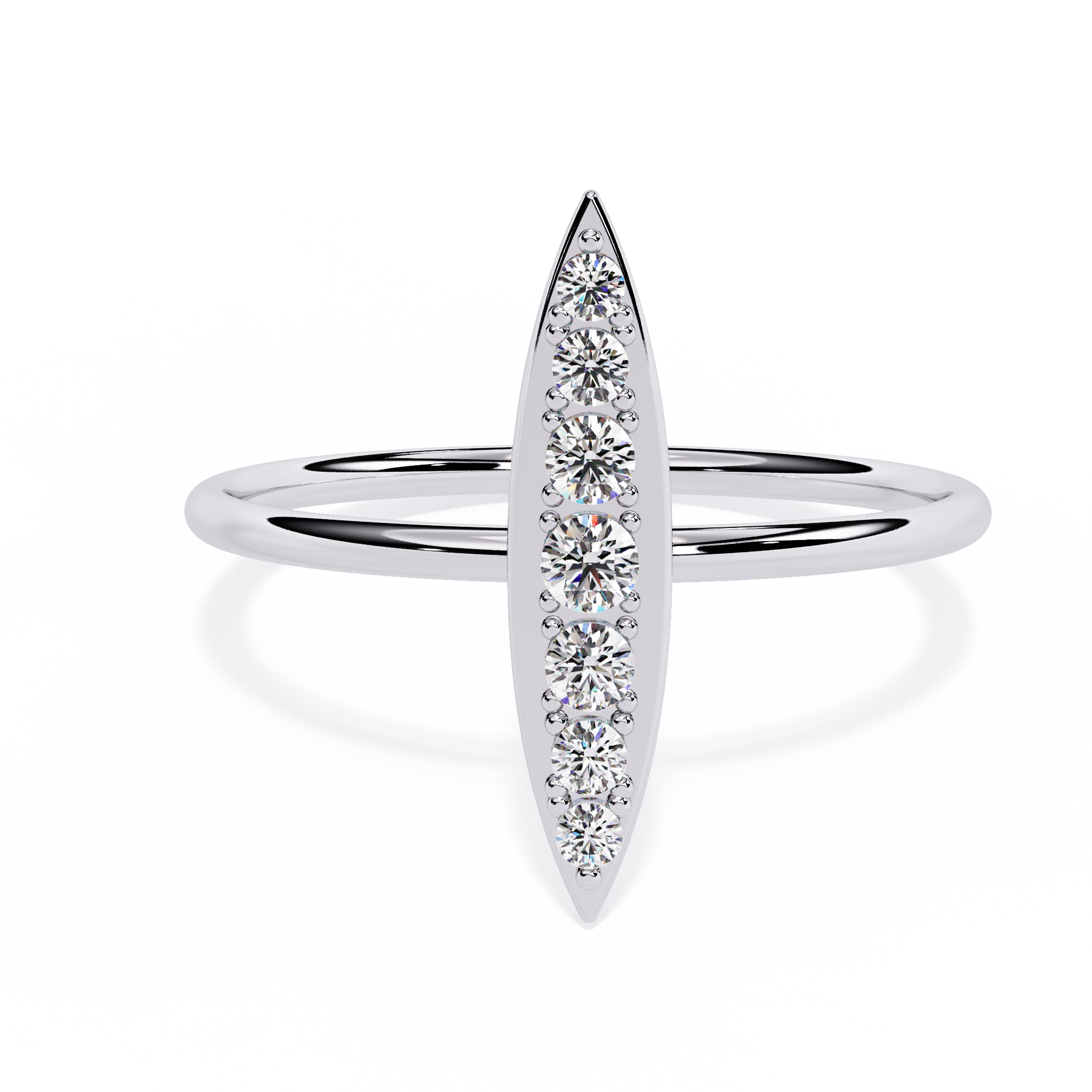 Elongated Lab Grown Diamond Ring