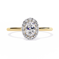 Oval Halo Lab Diamond Ring