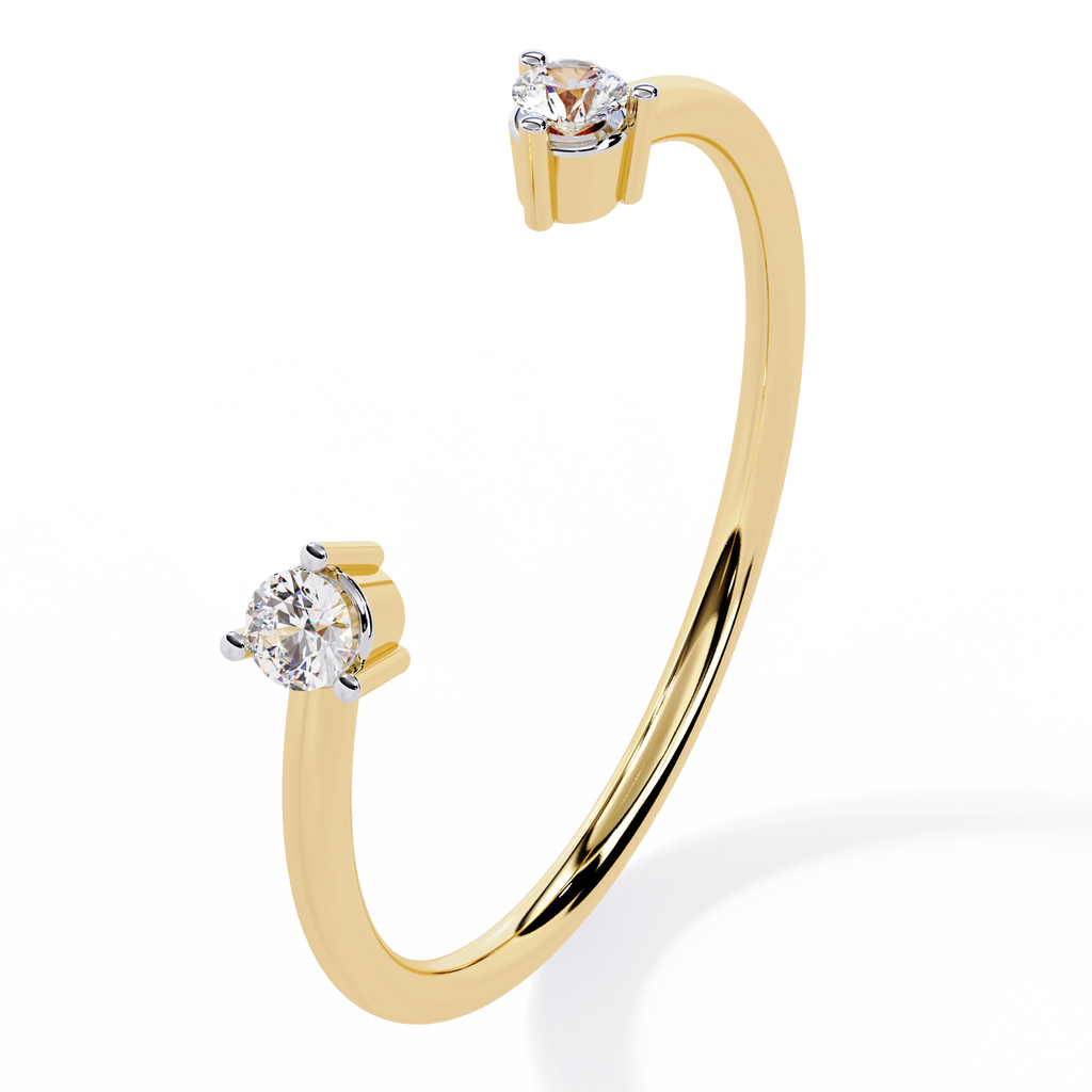 Open Band Lab Grown Diamond Ring