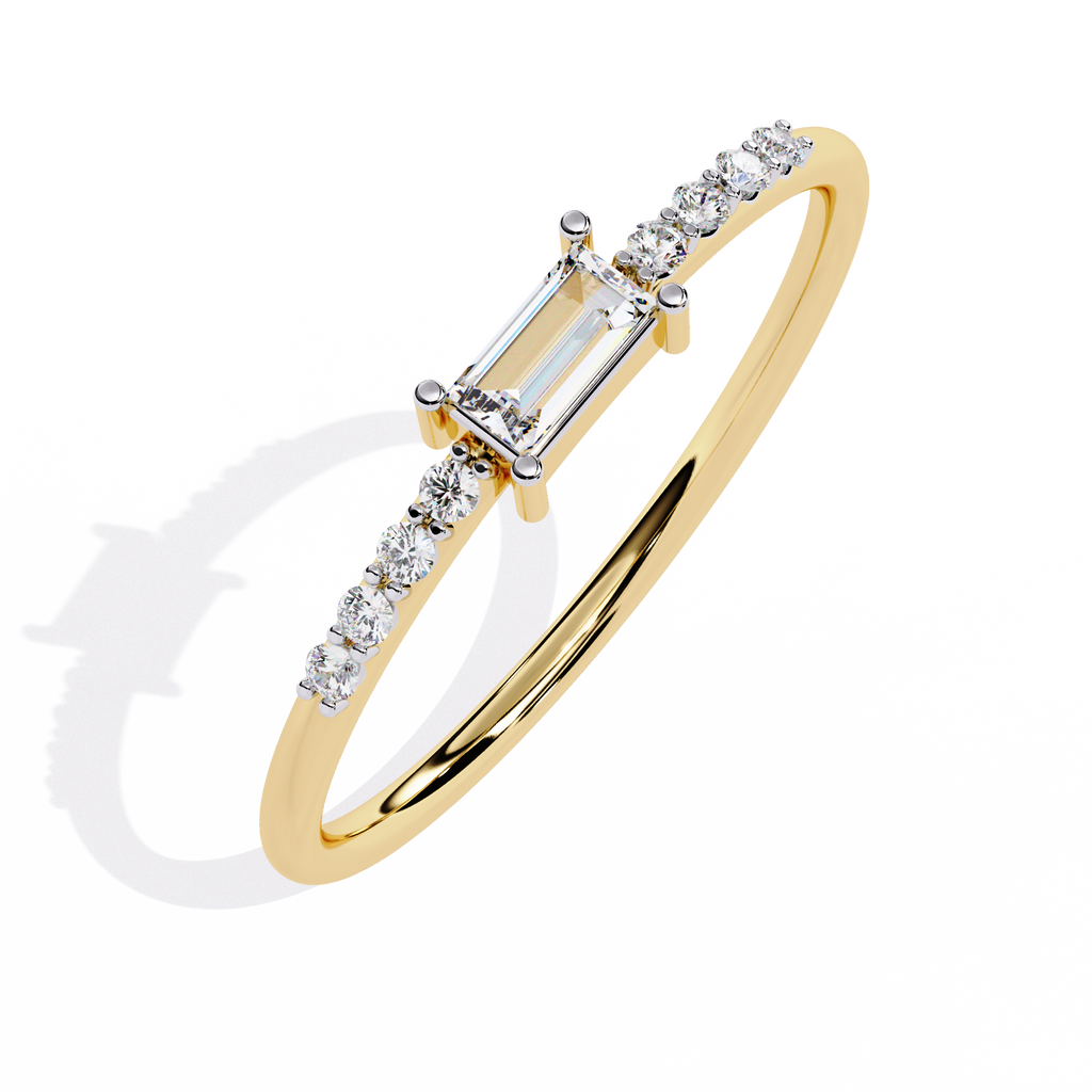 Lab Grown Baguette Diamond Ring