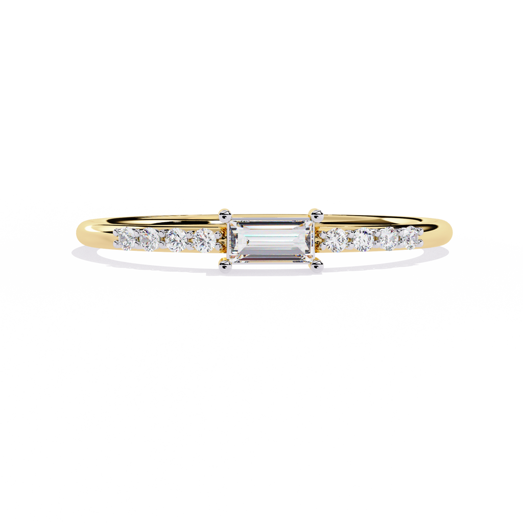 Lab Grown Baguette Diamond Ring