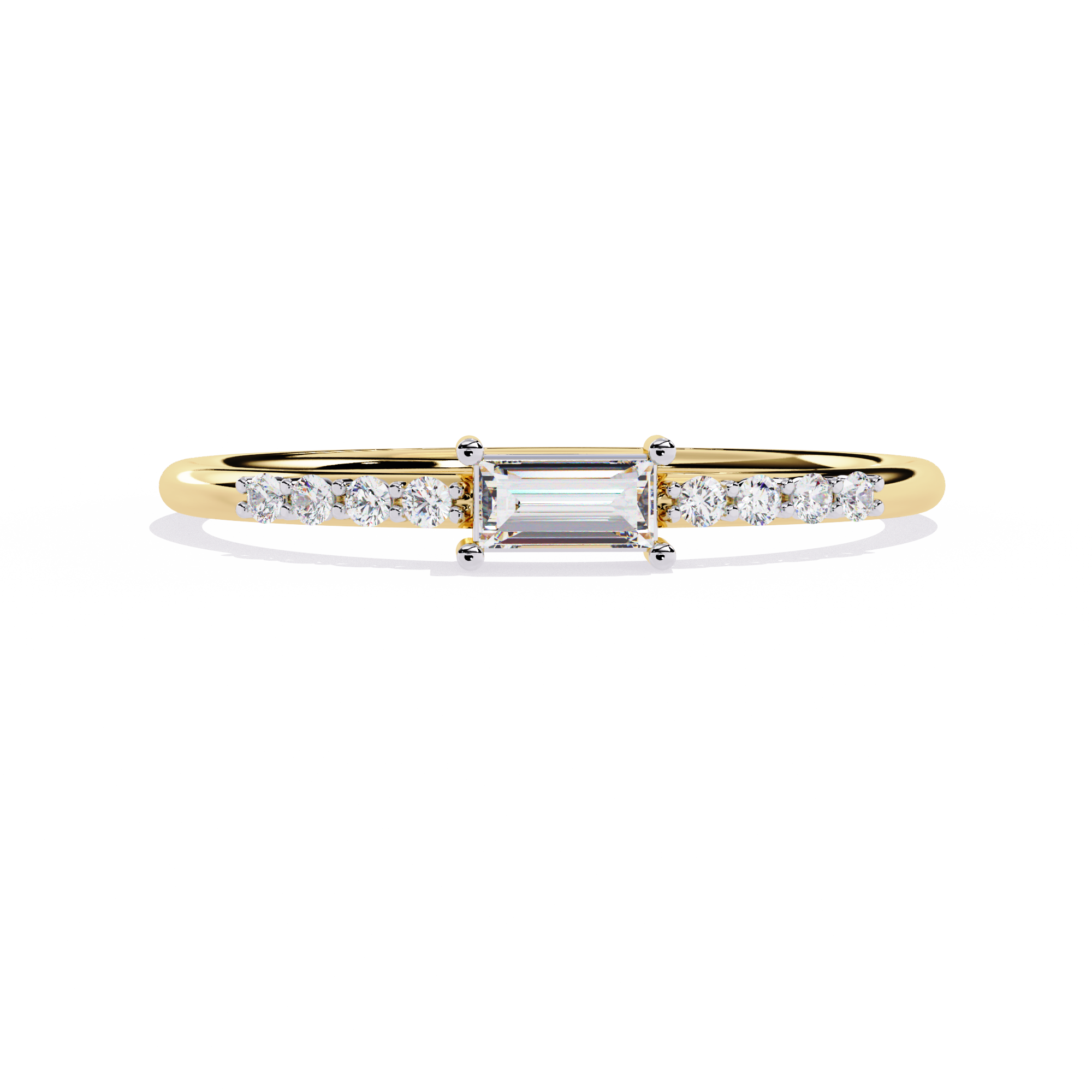 Lab Grown Baguette Diamond Ring