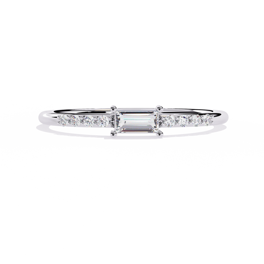 Lab Grown Baguette Diamond Ring