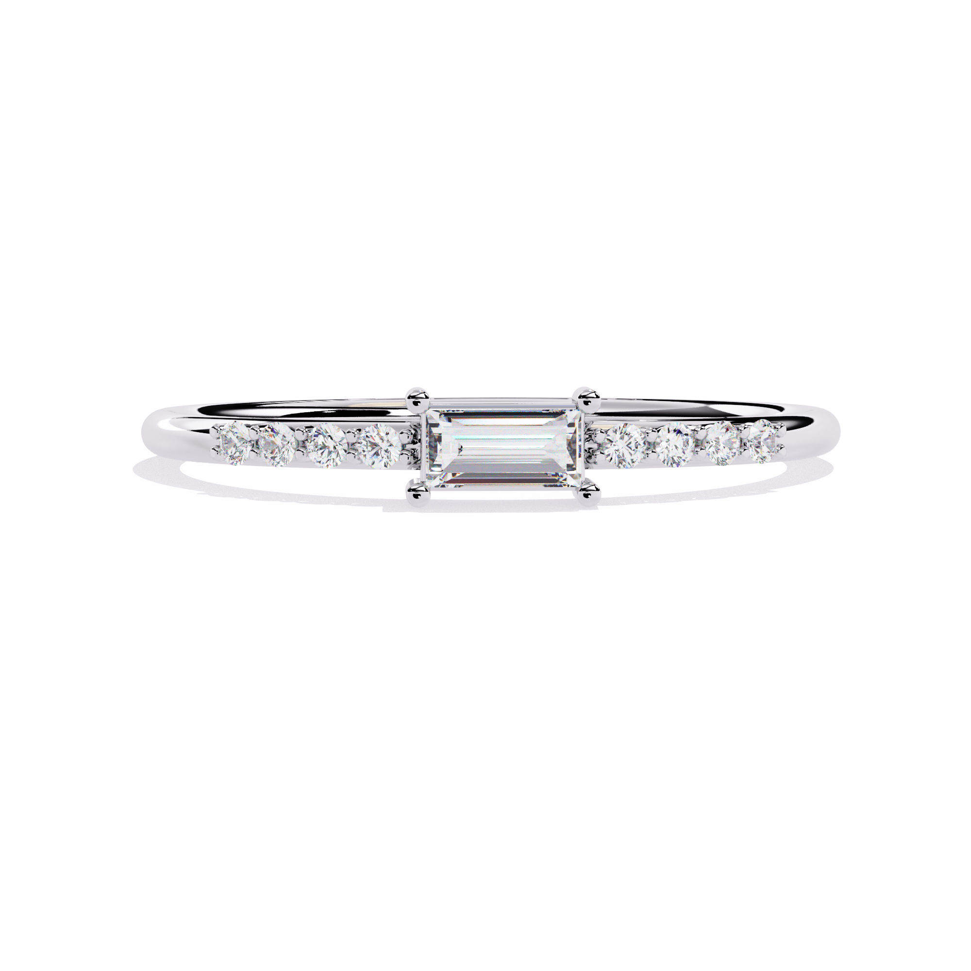 Lab Grown Baguette Diamond Ring