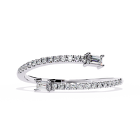 Open Baguette & Round Lab Grown Diamond Ring
