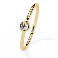 Bezel Set Solitaire Lab Grown Diamond Ring