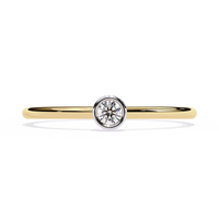 Bezel Set Solitaire Lab Grown Diamond Ring
