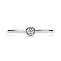 Bezel Set Solitaire Lab Grown Diamond Ring