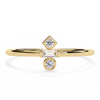 Geometric Lab Grown Diamond Ring
