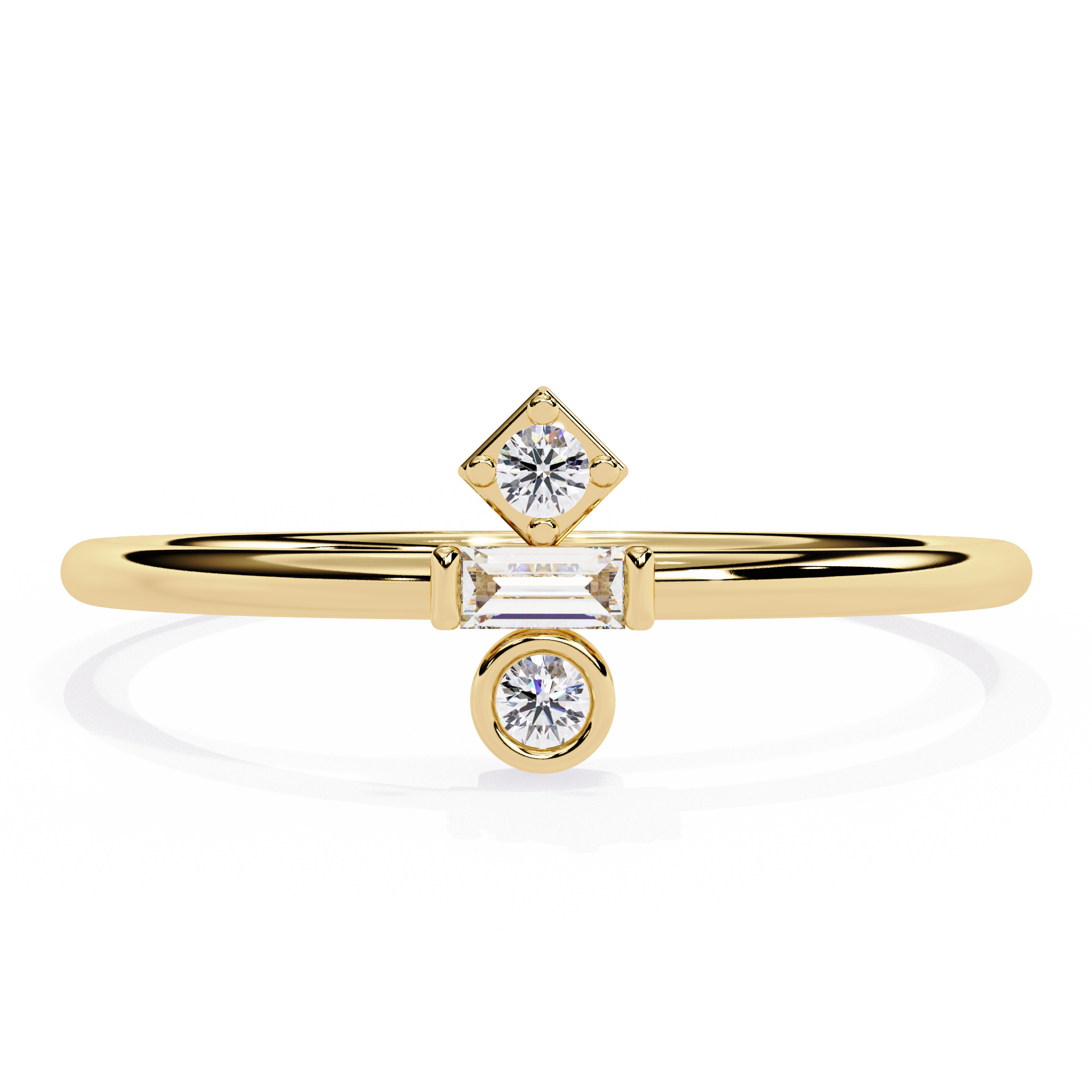 Geometric Lab Grown Diamond Ring