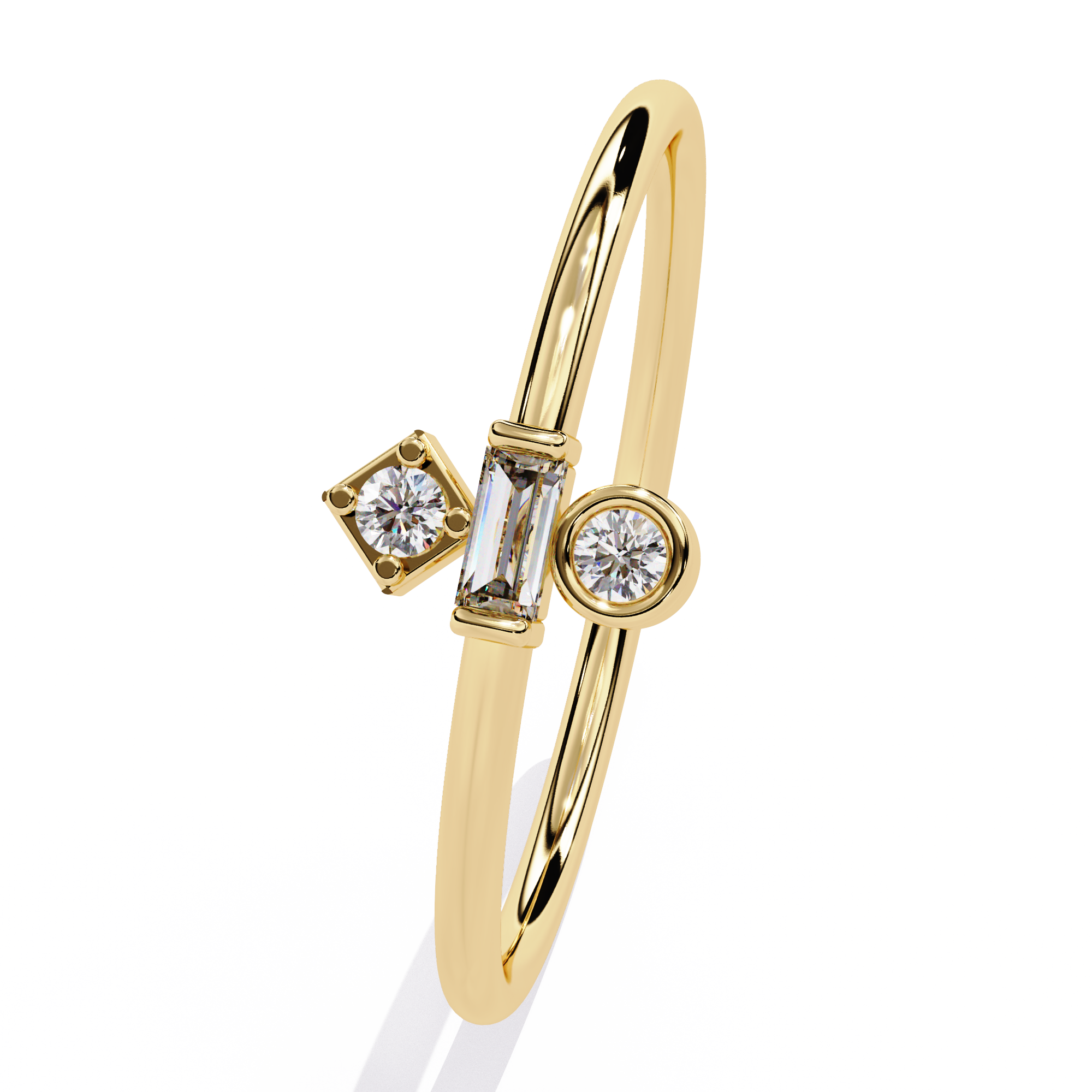 Geometric Lab Grown Diamond Ring