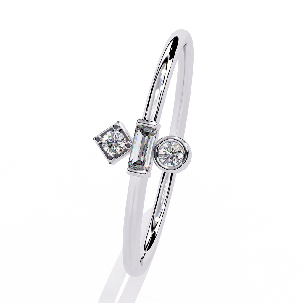 Geometric Lab Grown Diamond Ring
