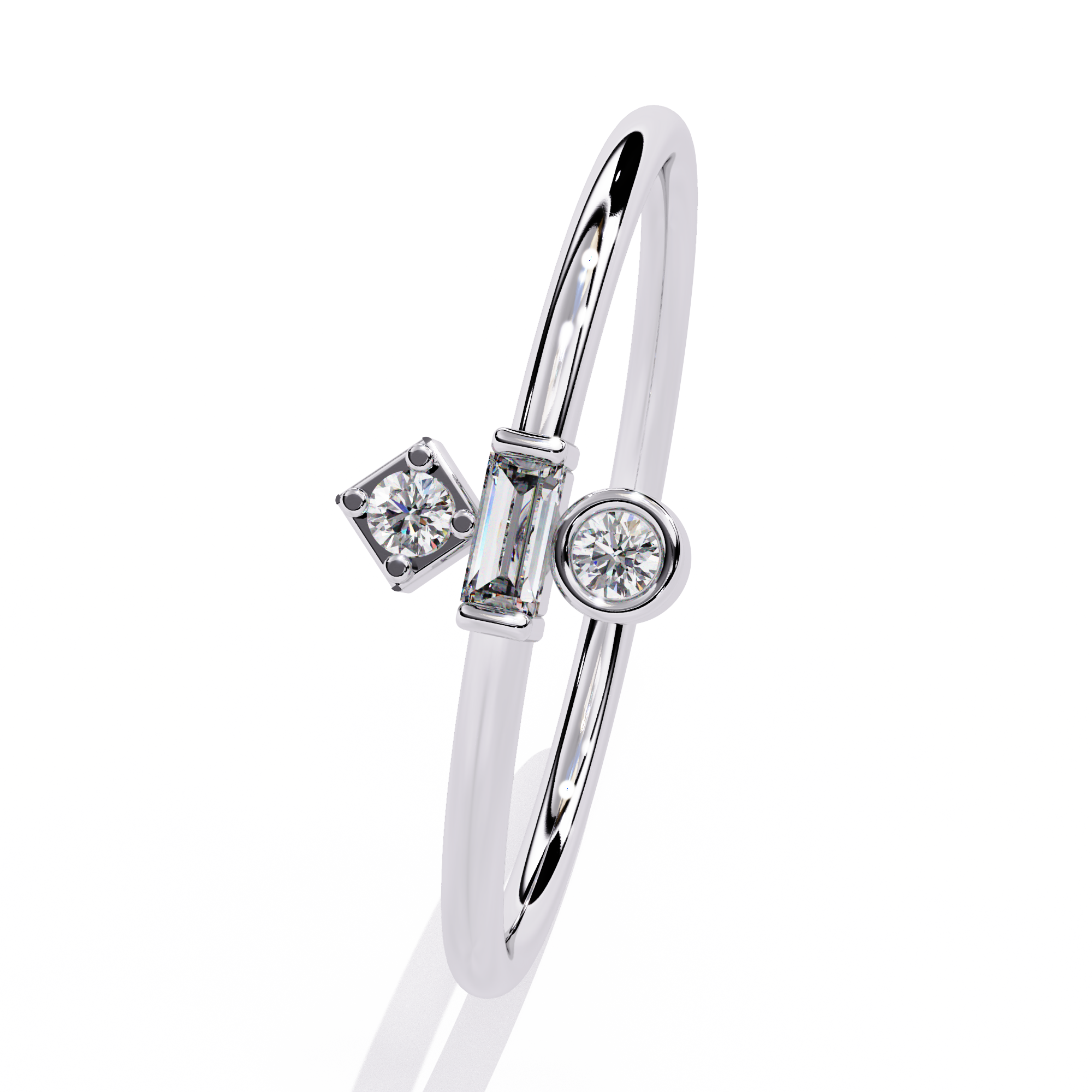 Geometric Lab Grown Diamond Ring