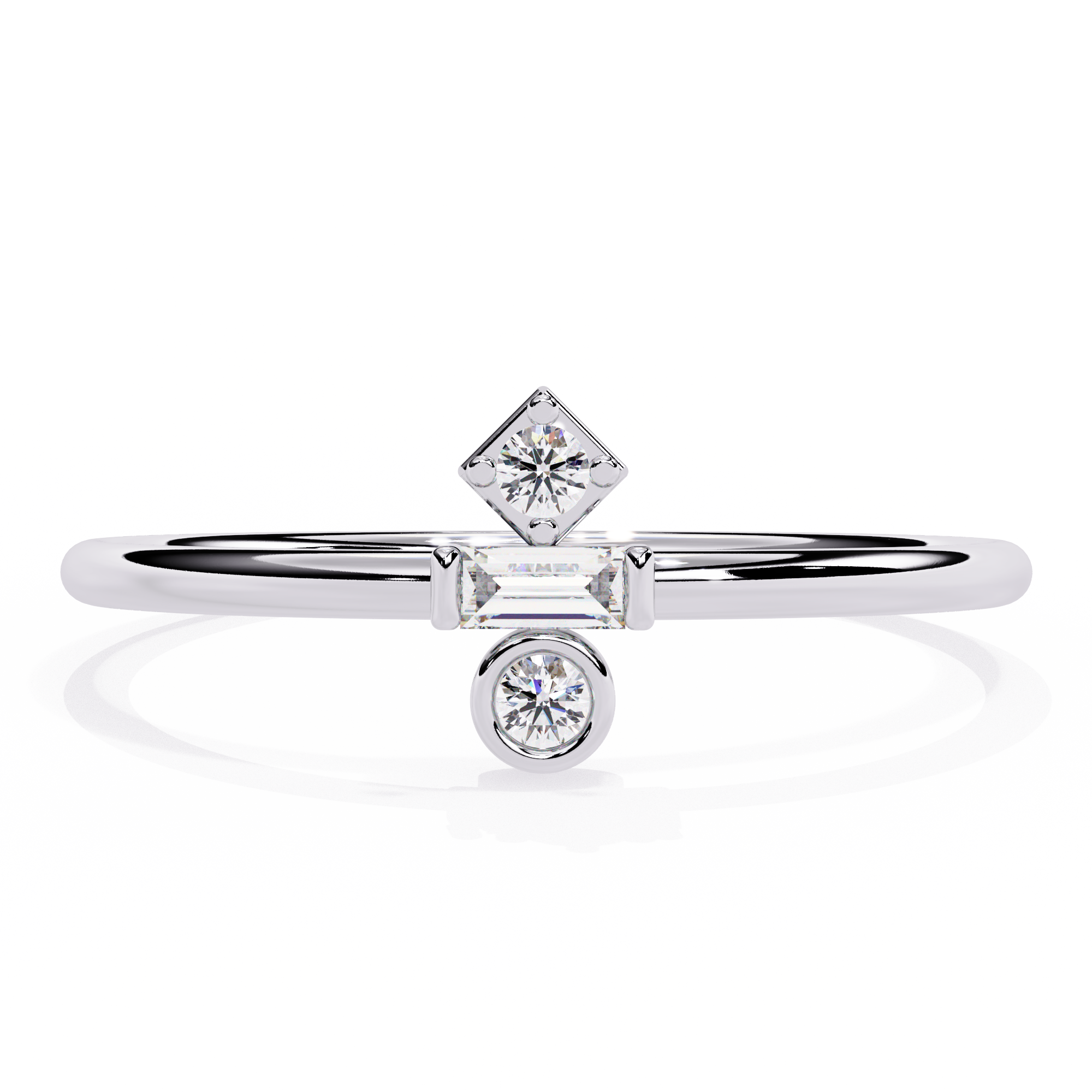 Geometric Lab Grown Diamond Ring