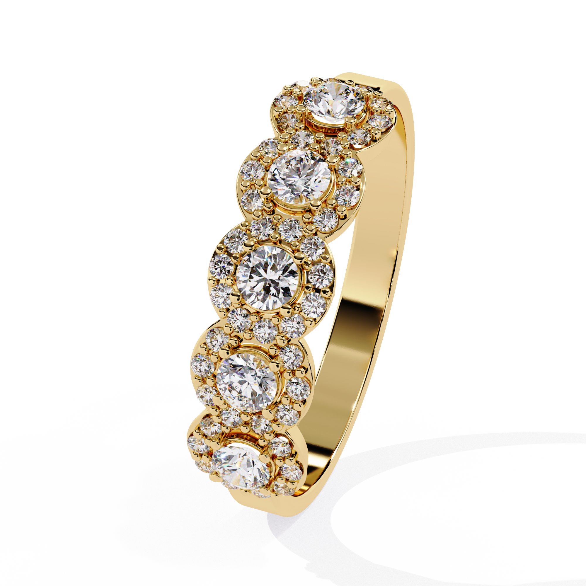 Multi-Halo Lab Grown Diamond Ring