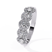 Multi-Halo Lab Grown Diamond Ring