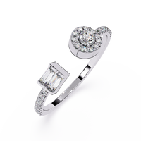 Dual Halo & Baguette Lab Grown Diamond Ring