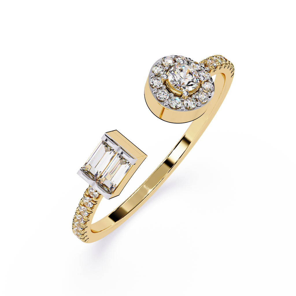 Dual Halo & Baguette Lab Grown Diamond Ring