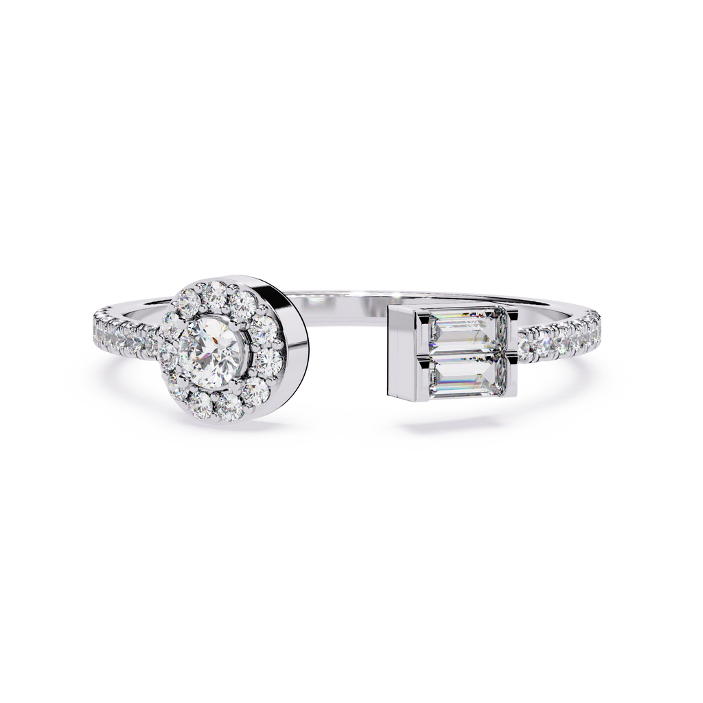 Dual Halo & Baguette Lab Grown Diamond Ring