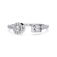 Dual Halo & Baguette Lab Grown Diamond Ring