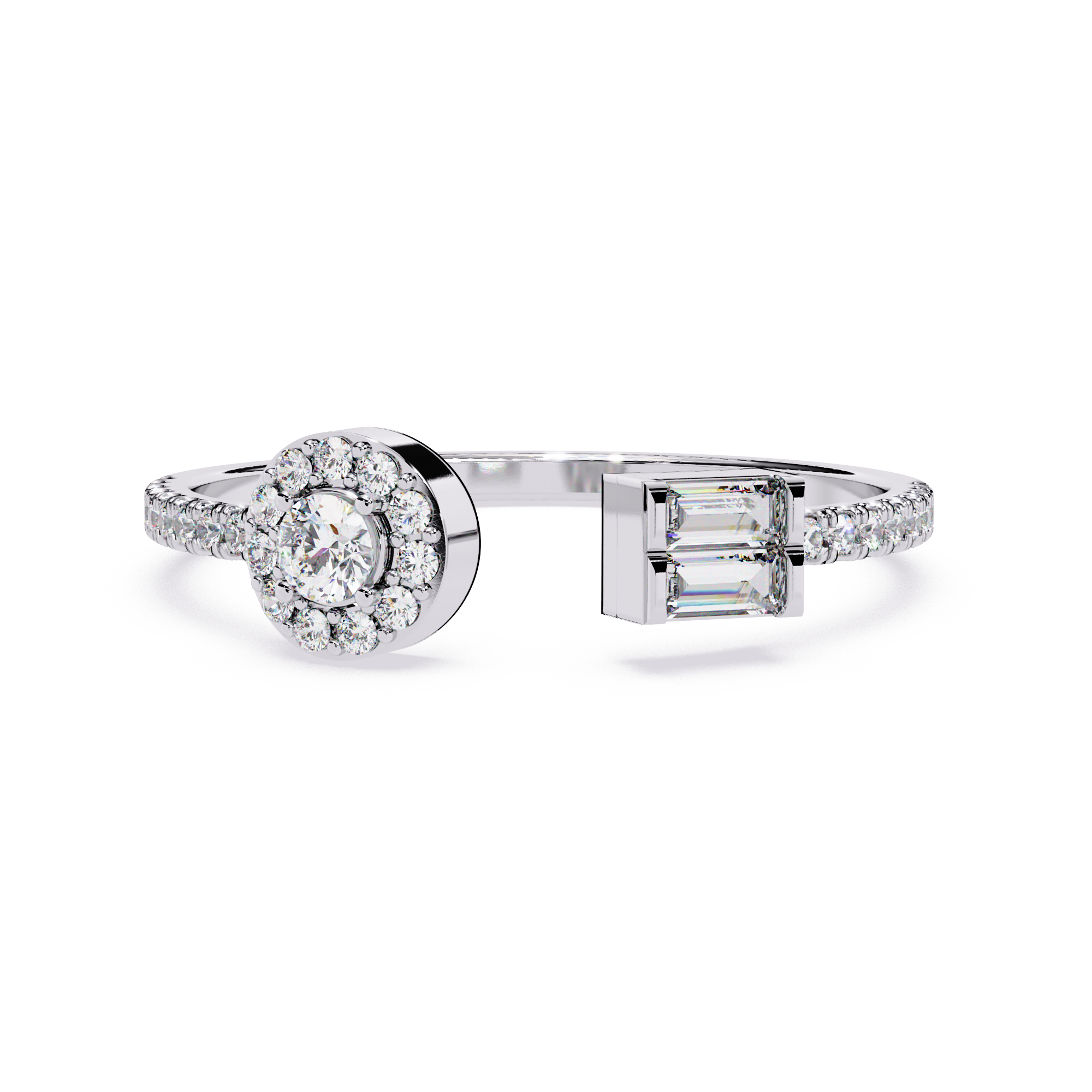 Dual Halo & Baguette Lab Grown Diamond Ring